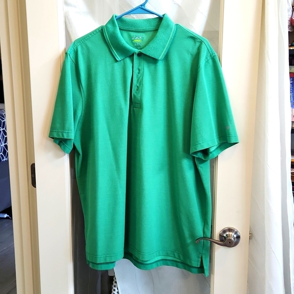 Izod Green Golf Collar Shirt